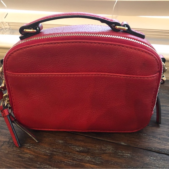 Dooney & Bourke Red Leather Crossbody Bag with Adjustable Strap - Picture 3 of 7